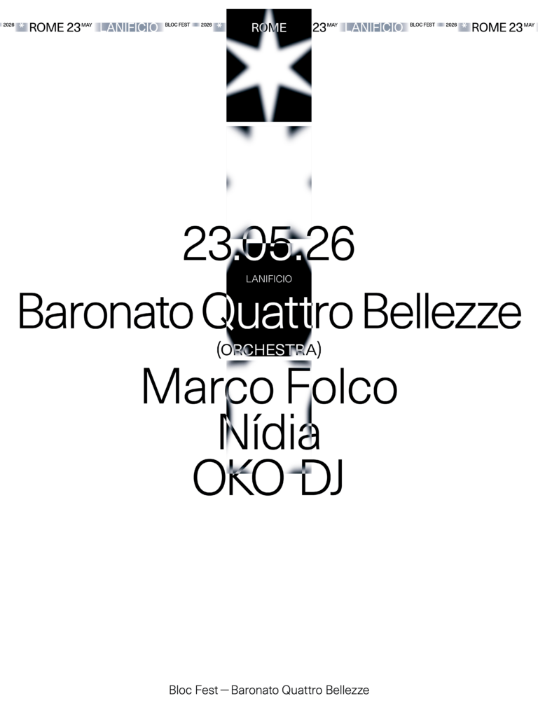 Bloc Fest 2026 a Roma con il Baronato Quattro Bellezze tra suono, teatro e comunità. Un viaggio sensoriale tra memoria industriale e sperimentazione sonora
